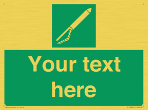 Custom sign safe condition Line throwing appliance